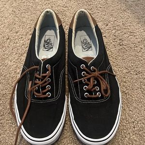Vans Era Black & Tan Shoes - Size 11.5